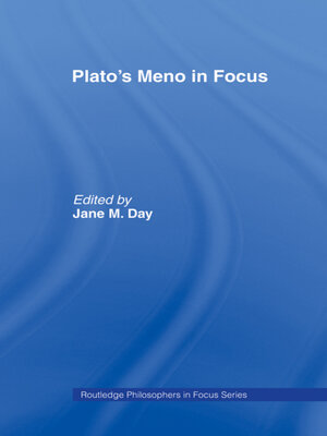 cover image of Plato's Meno In Focus